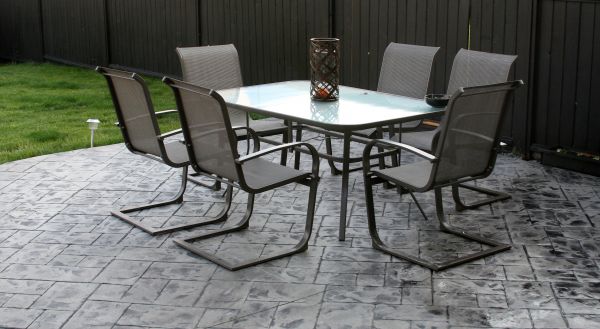 Backyard Concrete Stamping in Bozeman